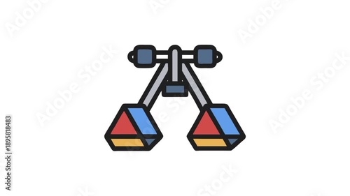 Multi-Angle Olympic Lifting Block Icon