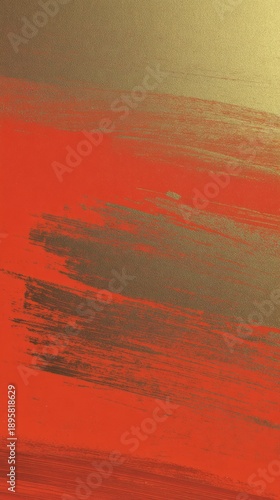 A low-saturation gradient background color, decorated with gold, red or ink-w...