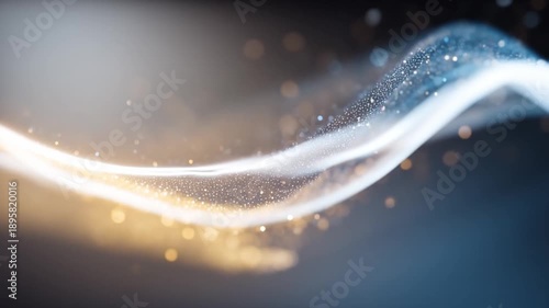 Abstract Energy Wave: A mesmerizing display of flowing particles, depicting energy in motion with vibrant hues and a sense of dynamic flow and luminous sparkles.