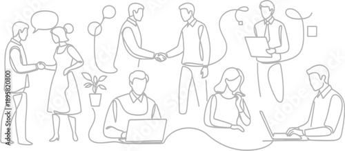 Business professionals collaborating and communicating effectively