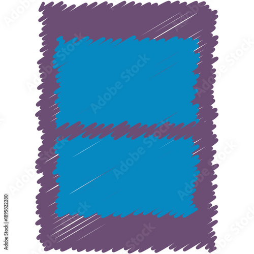 Hand-drawn sketch of a window and purple frame