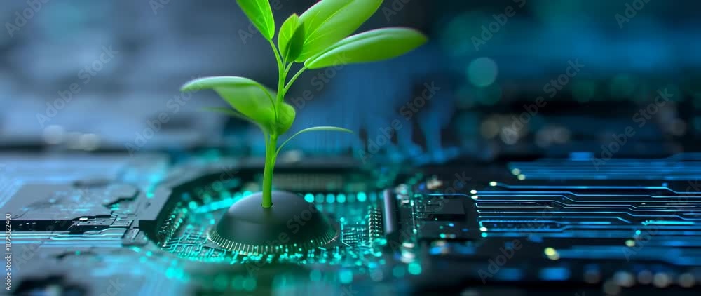 custom made wallpaper toronto digitalGrowth in Tech: Sustainable Future Concept