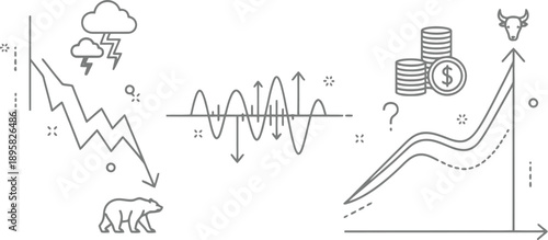Market trends and economic indicators infographic