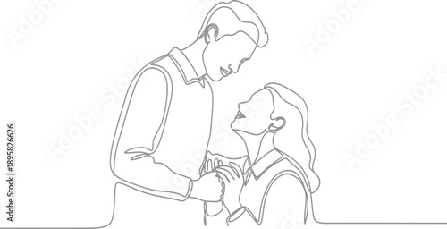 Couple sharing a tender moment together