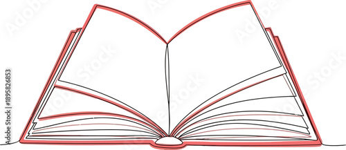 Simple Red Book Illustration