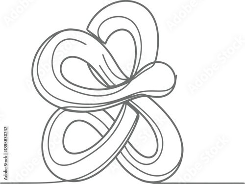 Continuous line drawing of an abstract shape