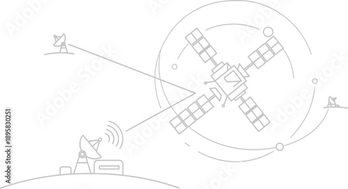 Satellite communication system in orbit around earth