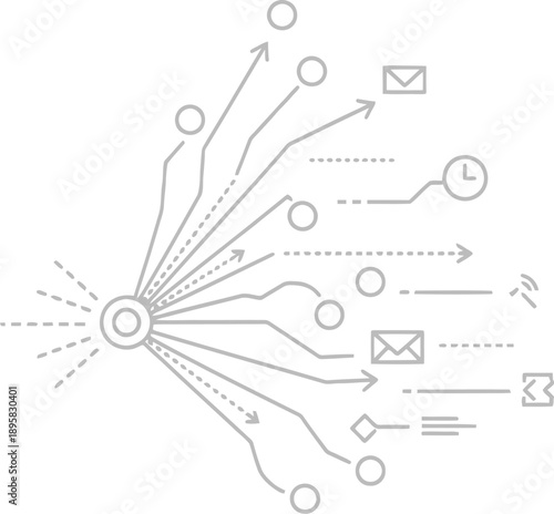 Data flow diagram showing information exchange