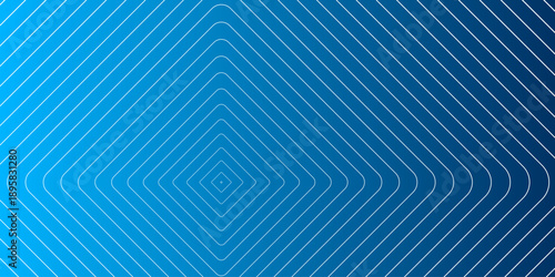Gradient blue geometric pattern background, for website or banner, with concentric diamond shapes, vector
