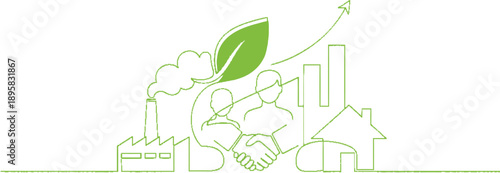 Sustainable industry and partnership for green future