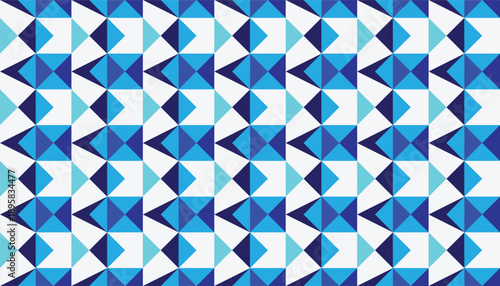 Sophisticated repeating crystalline mosaic in a professional blue palette. High-quality vector illustration for corporate branding and digital surfaces