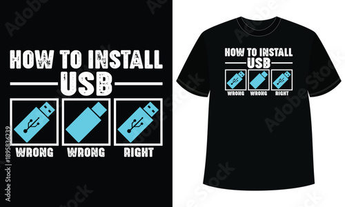 USB Installation Guide Humor Design