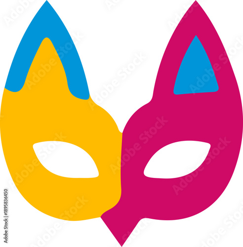 Colorful Purim Masquerade Mask Icon