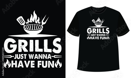 Grilling Fun Typography BBQ Design