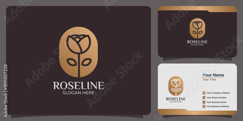 Elegant Rose Floral Logo Design for Luxury Boutique, Beauty, and Wellness Branding
