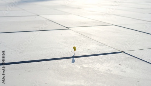 Skier descending snowy slope with fresh tracks in bright winter sunlight