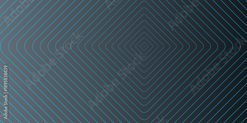 Abstract geometric pattern with concentric rounded squares featuring teal lines on a dark background ideal for modern design and technology concepts
