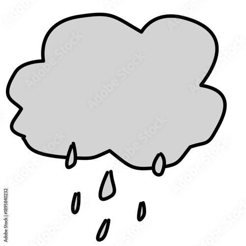 Cloud With Rain Weather Symbol