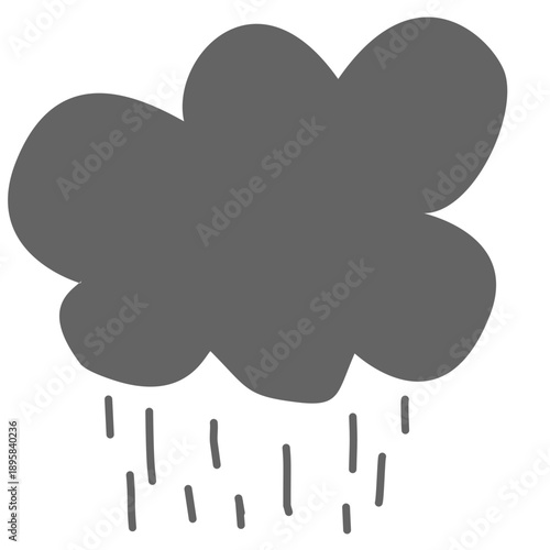 Simple Rain Cloud Weather Icon