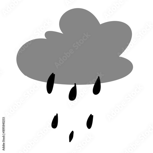 Rain Cloud Forecast Icon Design