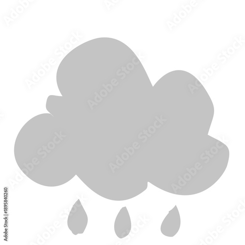 Storm Rain Cloud Icon Illustration