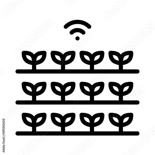 smart farming outline icon. smart farming line illustration.