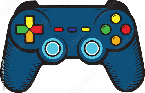 Colorful gaming controller vector image