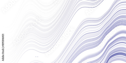 Abstract Geometric Technology Oscillating Waves Isolated on Light Background. Simple Retro Halftone Pattern. Dynamic Technology Wallpaper Minimalist Dots Style