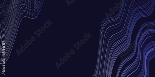 Abstract Geometric Technology Oscillating Waves Isolated on Light Background. Simple Retro Halftone Pattern. Dynamic Technology Wallpaper Minimalist Dots Style