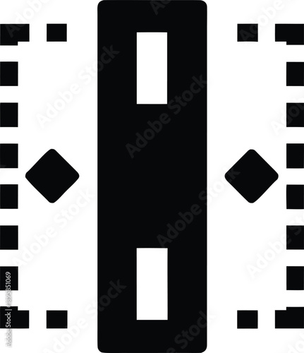 scroll bar vertical track silhouette vector illustration on transparent background