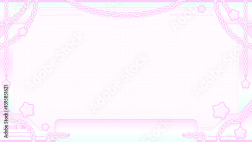 鎖モチーフの夢可愛いフレーム背景