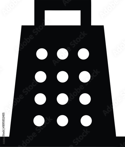 grater box four sides silhouette vector illustration on transparent background