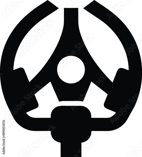 cpap machine mask silhouette vector illustration on transparent background