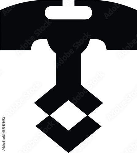 bottle opener metal silhouette vector illustration on transparent background