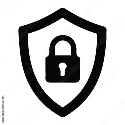 Illustrative digital shield and padlock icon symbolizing robust online security, data privacy, and cyber protection for safeguarding valuable information and systems