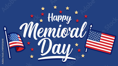 Celebrating memorial day with patriotic pride Vector