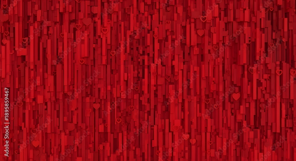 Fototapeta premium Crimson hearts a valentine's day abstract