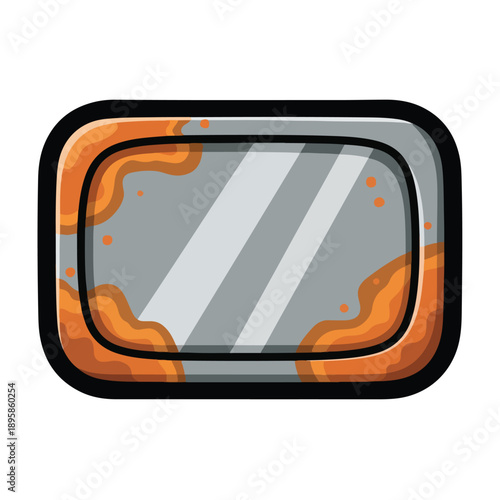 Rusty Metal Plate with Diagonal Stripes.