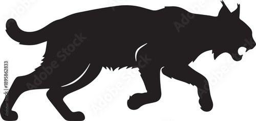 Bobcat silhouette vector