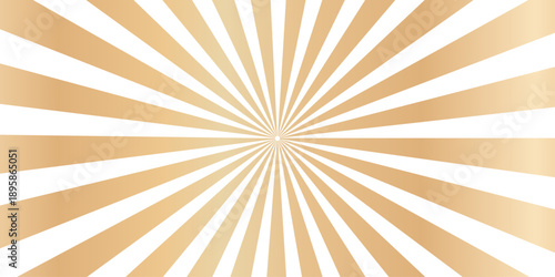 Vintage grunge sunburst background featuring a retro radial pattern of orange rays and old paper texture in a vector design