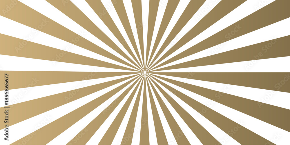Fototapeta premium Vintage grunge sunburst background with retro paper texture and brown ray beams in an old starburst vector illustration design