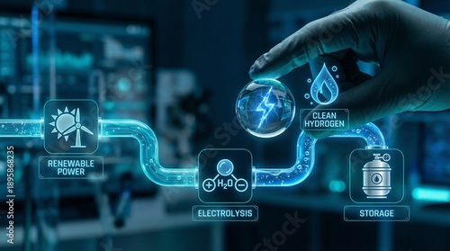 Clean hydrogen production process through electrolysis with renewable energy