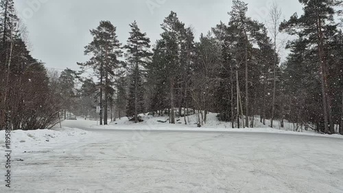 Snowing