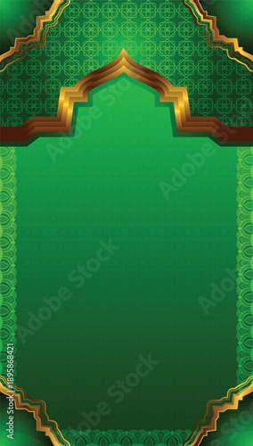 Vector mawlid al nabi arabesque islamic background with arabic ornamental frame