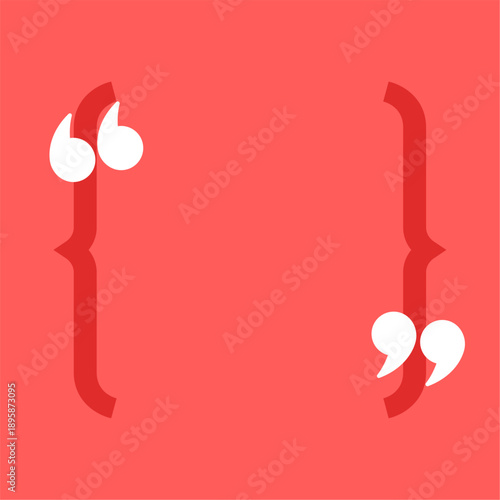 modern quotation speech bubble frame template