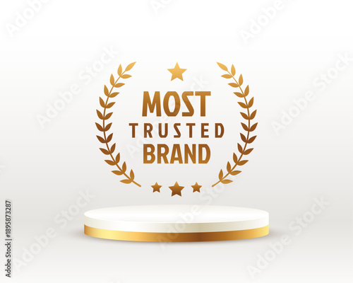 premium most trusted brand winner award background