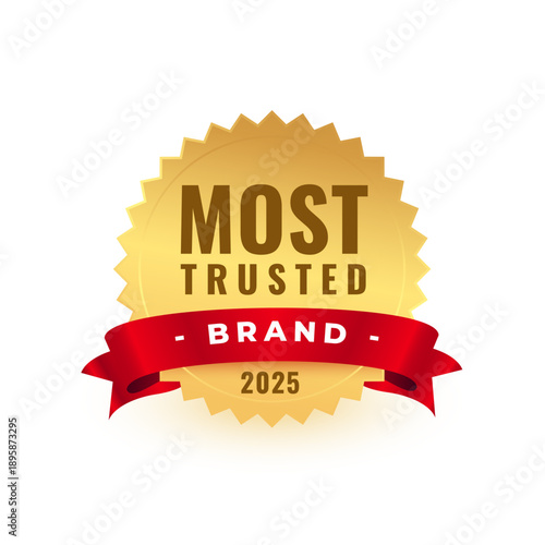 2025 most trusted brand achievement sticker