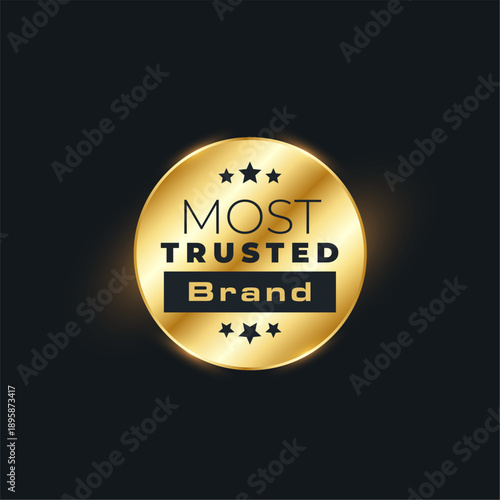 top quality most trusted brand golden sticker