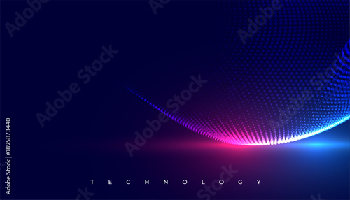 futuristic cyber tech network particle banner