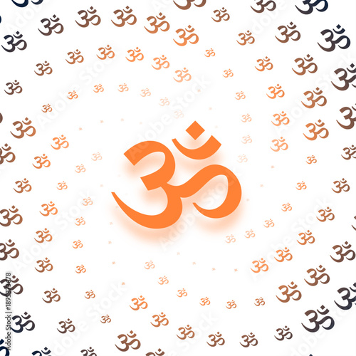 hindu religious om sign pattern vedic poster